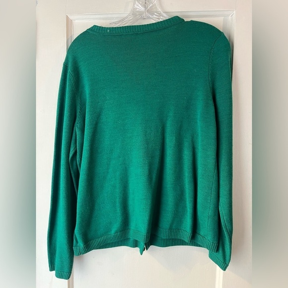 Talbots Merino Wool Cardigan Gold Buttons L petite - Picture 3 of 7